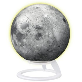 Puzzle 3D luna lumineaza in intuneric 72 piese
